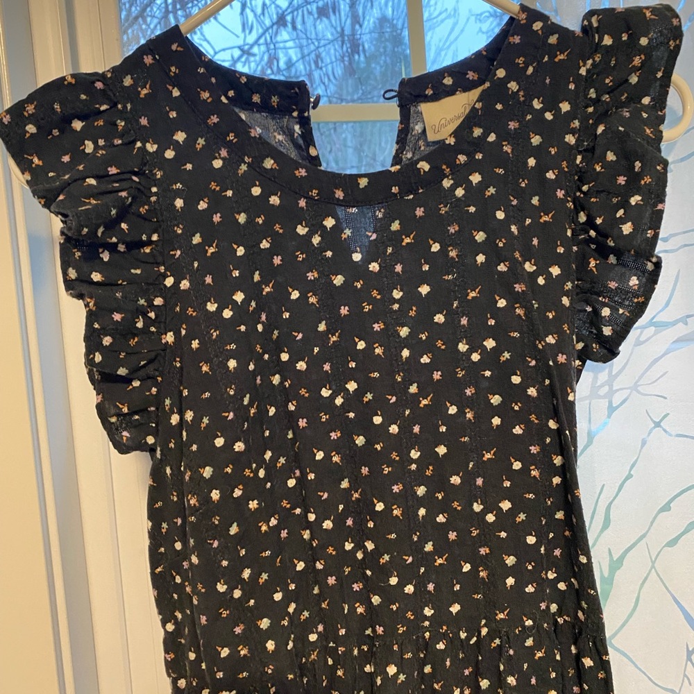 Long Floral Dress with cute sleeve detail!